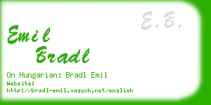 emil bradl business card